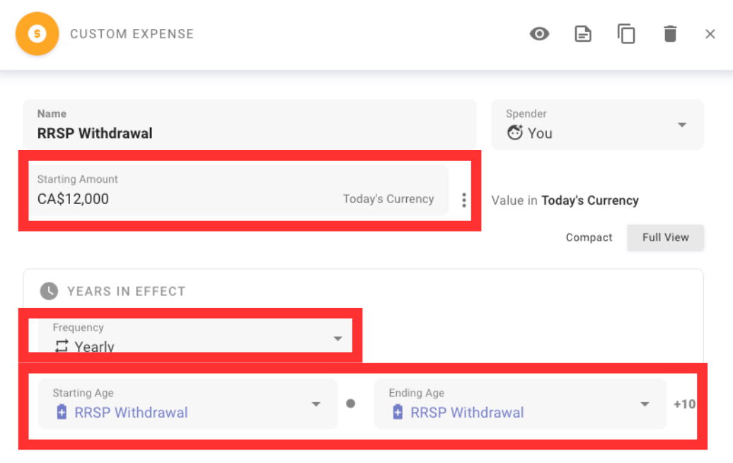 RRSP Expense Timing and Amount