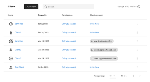 User interface for financial advisors to create and manage accounts for their clients