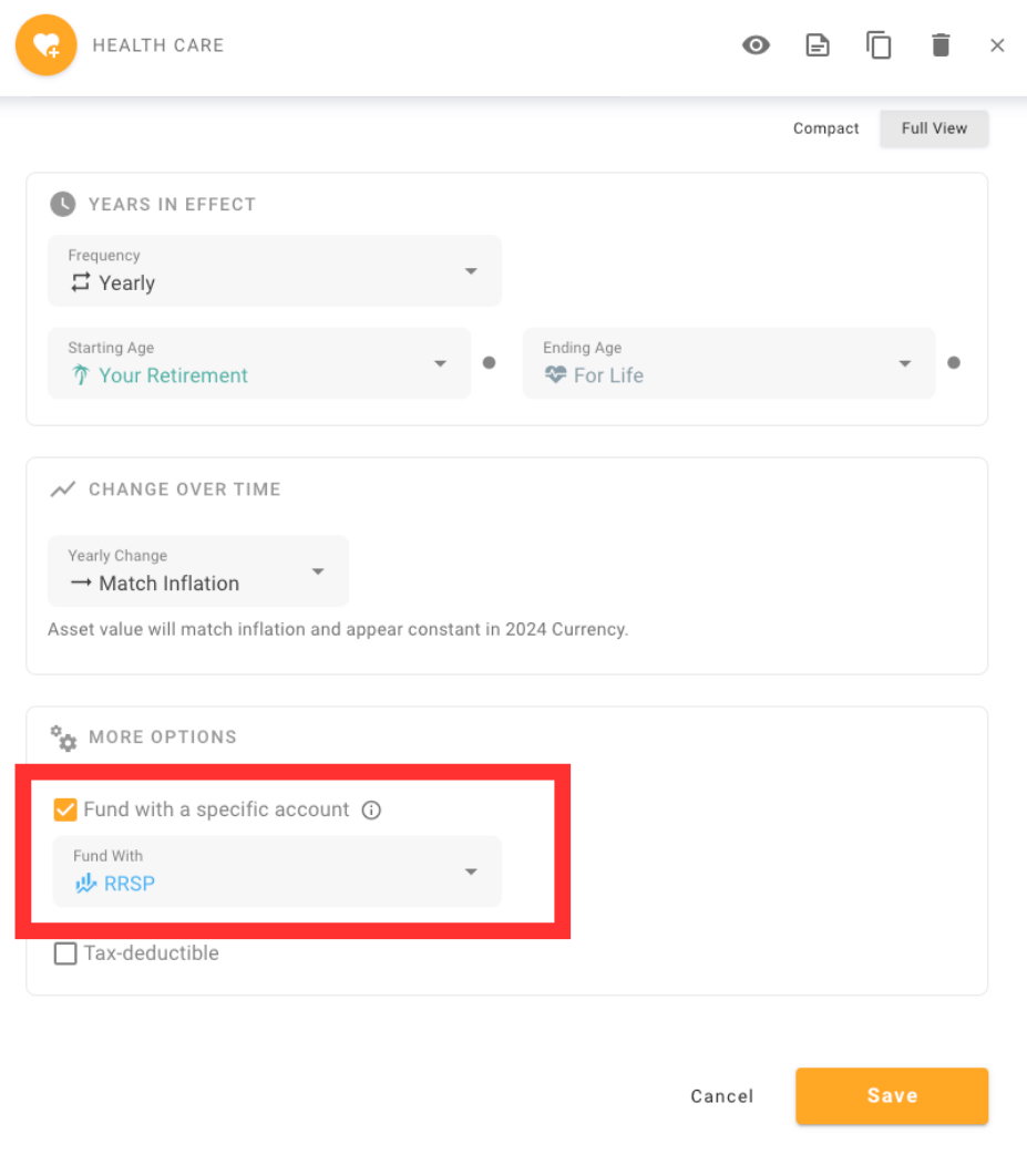 RRSP Custom Expense Allocation Method Fund with Account